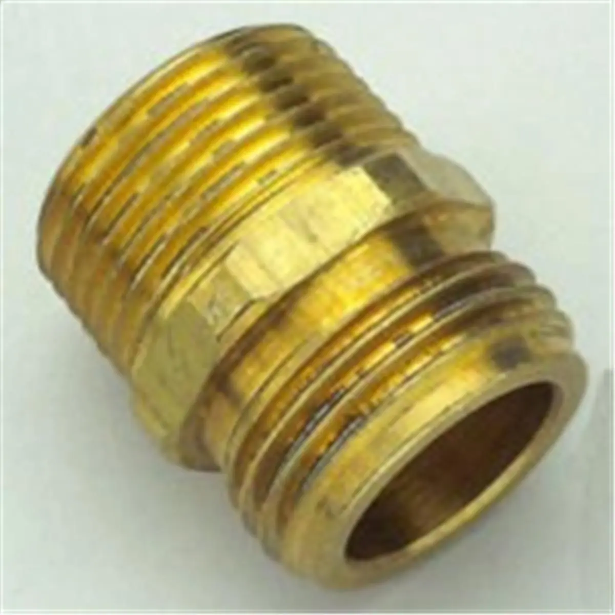 Orbit Irrigation Products 53038 Brass Hose To Pipe Fitting .75 Male Hose x .75 Male Pipe Thread x .5 Female Pipe Thread, Connects Hoses, Outdoor, Threaded Ends