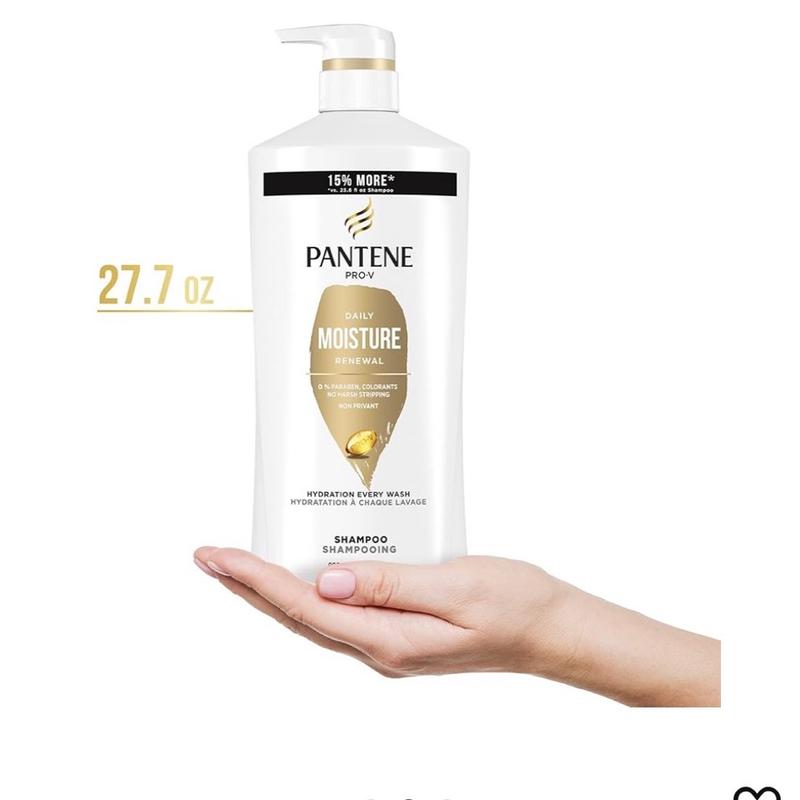 Pantene Daily Moisture Renewal Shampoo with Hair Mask Treatment, 27.7 Fl Oz Each, 2 Pack - Haircare  Repair Gentle Cleanser pantene  volume  shampoo