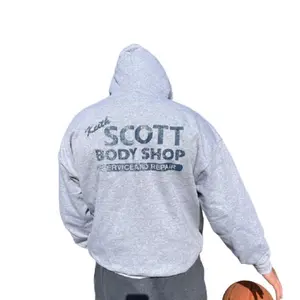 Tree Hill Lucas Distressed Hooded Sweatshirt - Keith Scott Body Shop Shirt