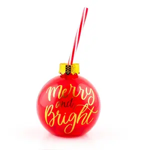 Reusable Christmas Ornament Glass Cup, Kitchenware Drinkware Tumbler