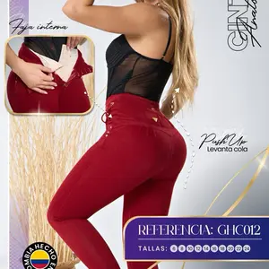 ROJO Golden Cinco Botones Sin Bolsa Push Up Levanta Cola Referencia GHC012 Tallas 6-24