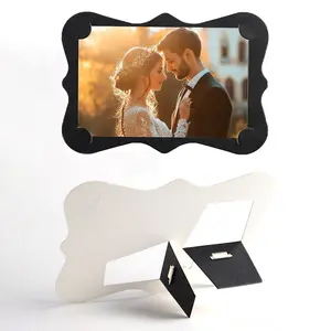 5pcs Paper Picture Frames 4x6 Inches, Simple Style Office Home Desktop Display, Creative Home Decor Cardboard Photo Frame