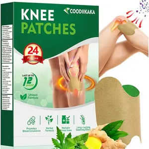 Coodiikaka Pain Relief Patches, Original Herbal Knee Patch - Plaster for Knee Support & Muscle Pain 8-Hour Relief of Joint Pains for Knee, Back, Neck, Shoulder（24 Pcs）