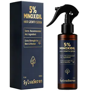 SylvaSeren 5% Minoxidil Hair Growth Spray For Men & Women,Treatment for Hair Loss & Thinning,Blends Rosemary and Biotin,120ml