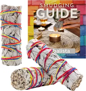 Herbalista White Sage Smudging Kit - 3 Chakra-Inspired White Sage Bundles (4") | Cleanse, Balance & Uplift | Perfect for Meditation, Intention Setting, & Spiritual Healing