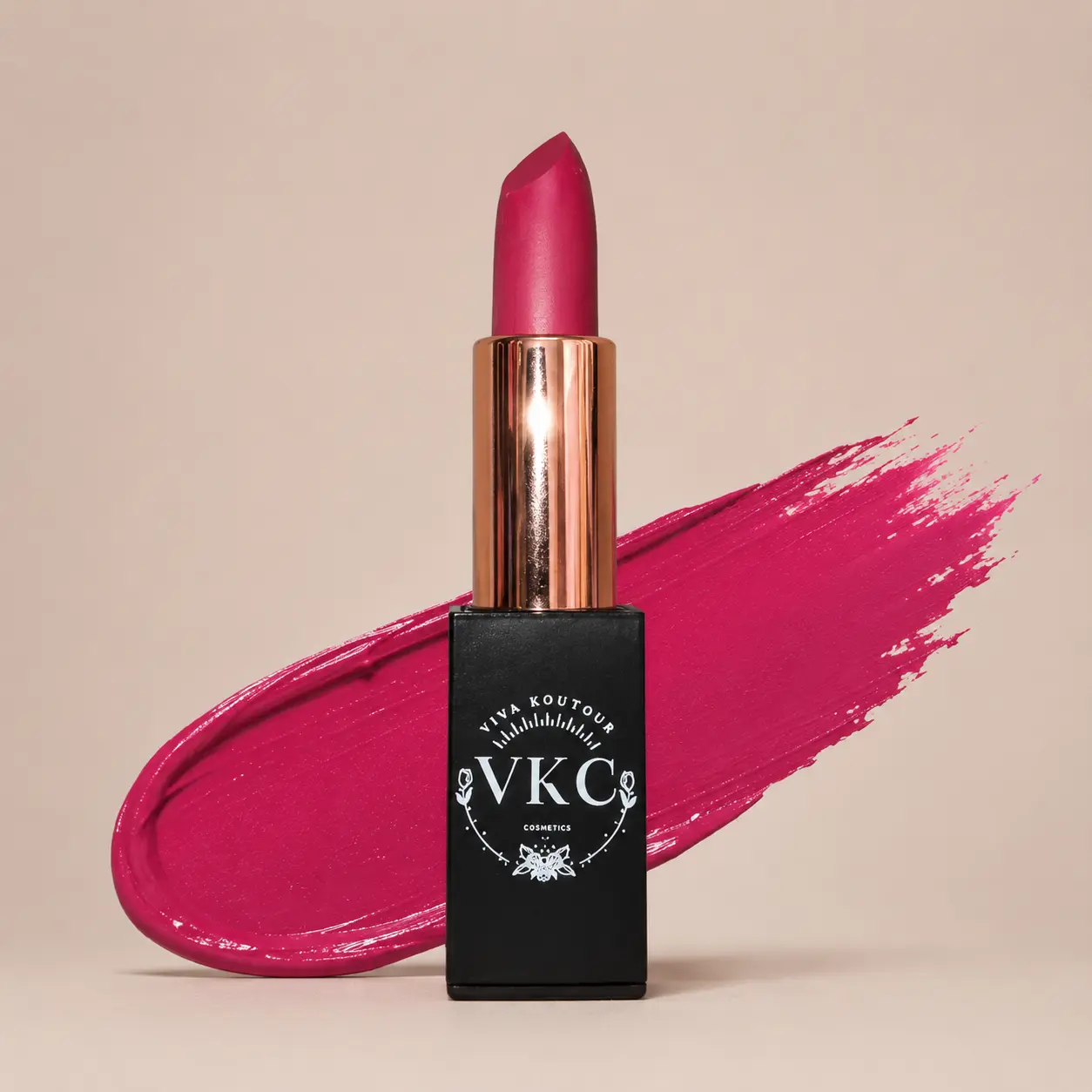 Diva Cream Deep Pink Vegan Lipstick – Creamy, Paraben-Free & Cruelty-Free | 5g