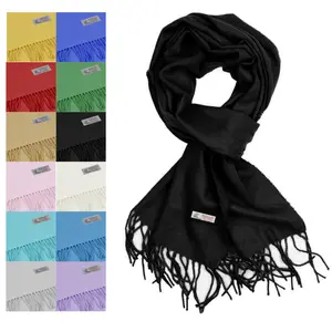 Unisex's Scarves Solid Plain Cashmere Feel Classic Super Soft Luxurious for Winter
