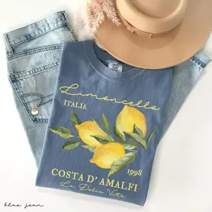Comfort Colors Retro Limoncello La Dolce Vita Tee, Lemon Shirt, Italy T-shirt, Coastal Granddaughter Aesthetic Amalfi Coast, Summer Shirt