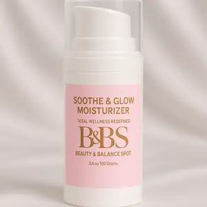 BBS Soothe and Glow Moisturizer - Aloe-Infused Cream with Vitamin E for Calming Post-Treatment Skin Reduces Redness and Deeply Hydrates 3.4 oz 100 Grams