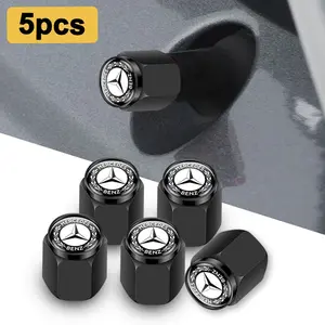 Mercedes-Benz Car Styling Tire Valve Covers, Auto Badge Dust Caps Decoration for Models W204/w124/w201/w202/w212/w220/w205/gla/cla/amg