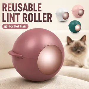 Reusable Lint Roller for Pet Hair, Red Washable Lint Remover for Clothes, Portable Pet Hair Remover for Travel and Household Use, Sticky Roller Cleaner for Dog Cat Fur, Dust, Lint, Sofa, Bedding, Car Seats and Daily Cleaning