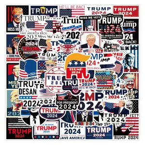 50 Pcs Vinyl Sticker of Trump 2024 for MAGA Supporter Waterproof Stickers Bomb for Wall, Computer, Laptop, Skateboard, Water Bottle, Mug, Kids Scrapbook Gift for Birthday, Christmas, Thanksgiving