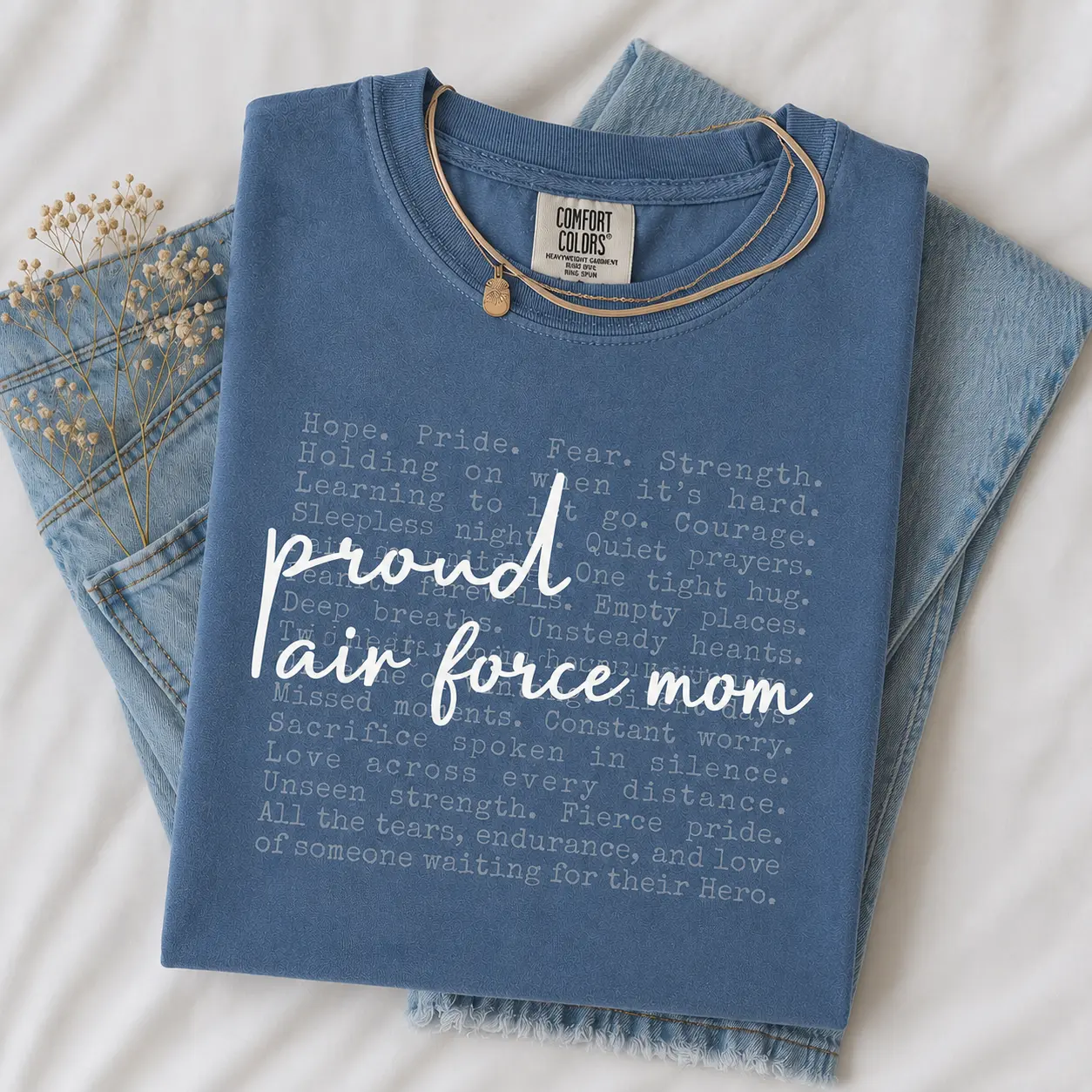 Comfort Colors Proud Air Force Mom Shirt, Military Mom Tee, Air Force Mom Shirt, Military Family Gift, Deployment Gift
