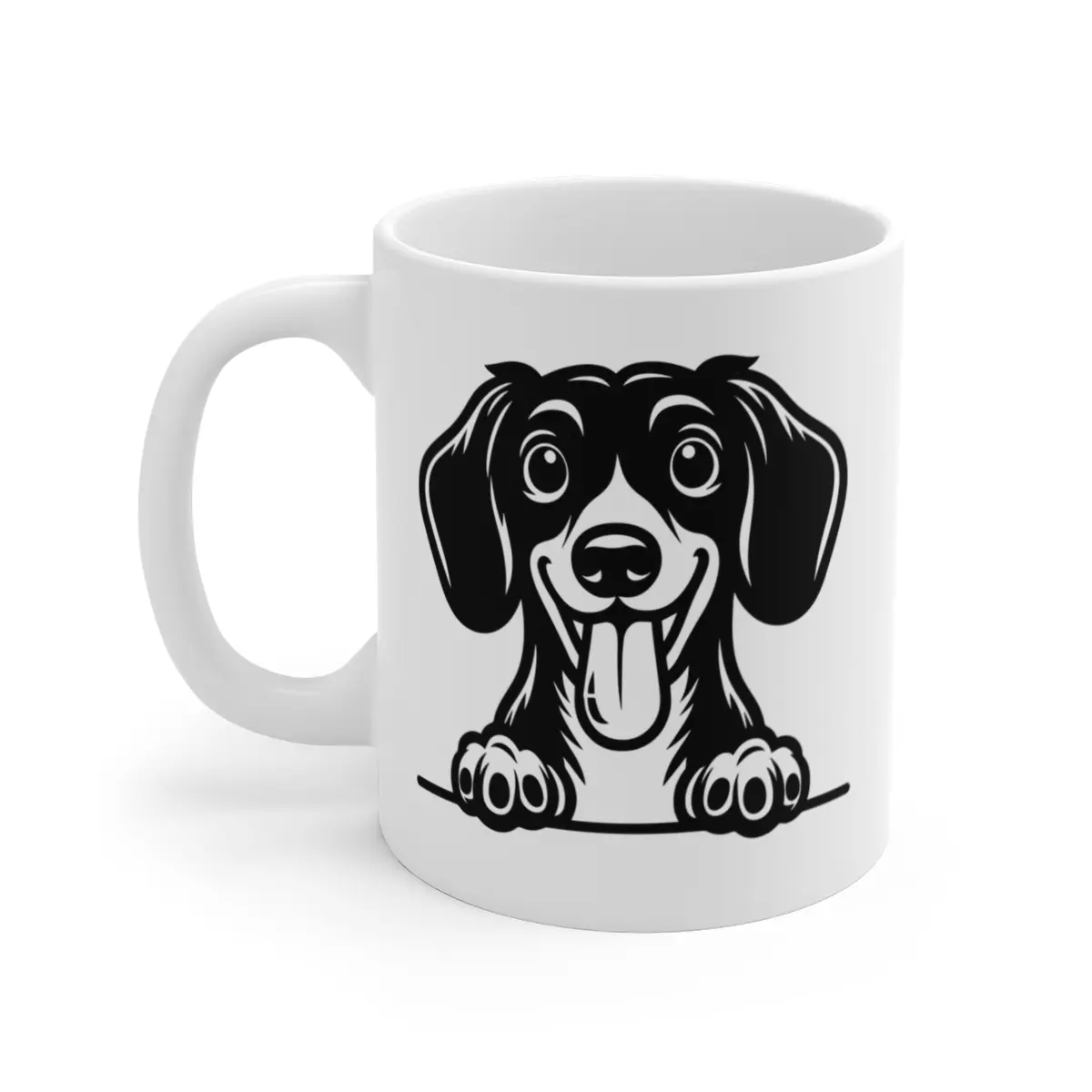 Dachshund - 11 oz Ceramic Mug - Perfect Gifts For Dog Lovers, Dog Owners, and Friends - Cute Dog Face - Great for Coffee, Tea, and More - Stylish Drinkware Cup Reuse Reusable Washable