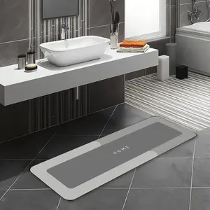 Minimalist light luxury diatomaceous earth floor mat for bathroom — bathroom accessories suitable for kitchens, entryways, bathrooms, and more