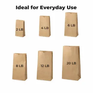 #4 #8  #12 #16 #20 #1/8  Kraft Paper Bags, Paper Grocery Bags, Durable Kraft Paper Bags, 4lb,8lb,12lb,16lb,20lb,1/8 Barrel
