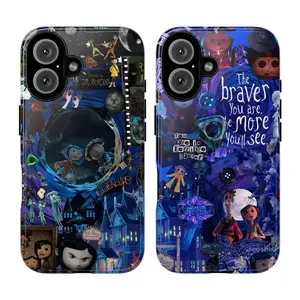 Portal Scene, Button-Eyed Characters & Gothic Fantasy Aesthetic for IPhone 17 17Air 16 15 14 13 12 11 Pro Plus ProMax, Galaxy S25–S21 Ultra