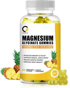 (Exp.May.) 1 Pack Magnesium Glycinate Gummies, High-Absorption Magnesium Supplement with Calcium & Vitamins, Support Bone, Muscle, Night, Memory & Mood