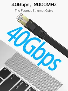 Cat 8 Ethernet Cable (2 Pack, 3FT) – High Speed 40Gbps 2000MHz Flat Shielded LAN Cable, Indoor/Outdoor for Gaming/PC/PS5/Xbox/Modem/Router