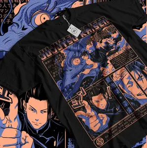 Geto T-shirt Jujutsu Kaisen Suguru Gojo Satoru JJK Girl Horror Anime All Sizes Classic Cotton