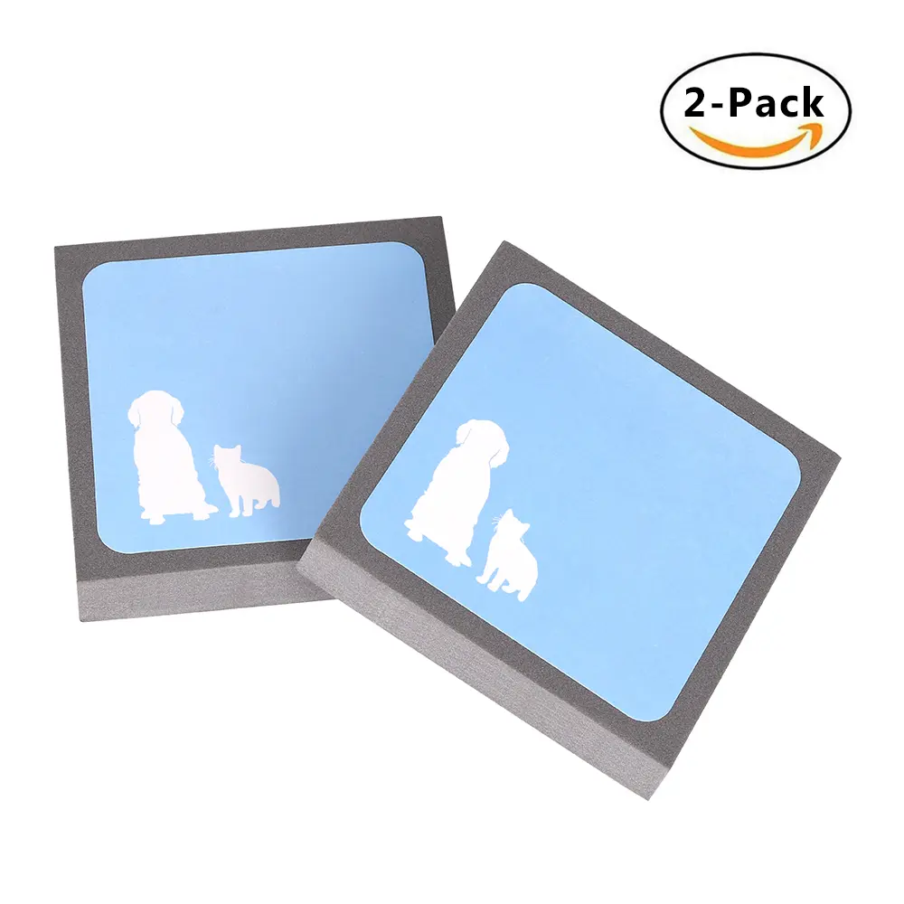 2-Pack Eco-Friendly Odorless Lightweight Efficient Multi-Surface Pet Hair Remover Sponge Block - Portable Foam Sweeper for Carpet, Sofa, Car Seat, Pet Bed, Multi-Pack