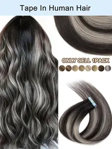 Fashionable Hair Accessories, Easy-To-Wear Human Hair Pieces, Human Hair Extensions, Human Hair Tape, 30g Pack of 20pcs, Suitable for 16-20 Inch Styles