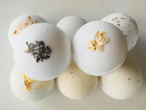 Organic Bath Bombs, made with Therapeutic Grade ABC Oils, Plant Based Colorants, Vegan, Non GMO, No Cruelty Bath Bombs. 5 oz. each