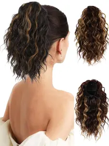 French Curly Braiding Hair Bundles Hair for Women 22 24 26 Inch 6Bundles Loose Wavy Curly Braiding Hair Synthetic Hair Extensions for Women