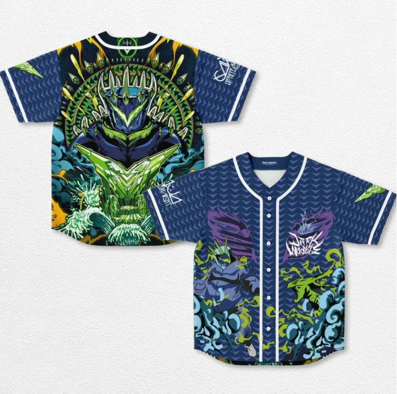 Dark Wobble Bass Music Baseball Jersey, EDM Festival Family Gift, Unisex Breathable Men's Jersey, 420 Lover Graphic Shirt, Gift For Jersey Fan EDM Electronic Music