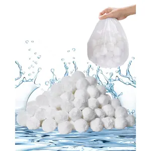 fathersdaygift VEVOR Pool Filter Balls for Sand Filter, 1.5 lbs, Filter Balls Replace Pool Filter Sand, Reusable Polyester Fiber Filter Media Balls with Wash Bag, for Swimming Pool Above Ground Pool Aquarium Tank