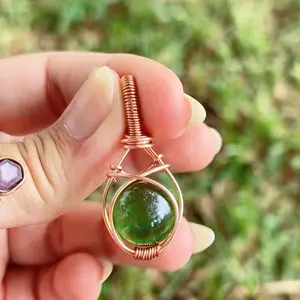 Mini Fidget Pendants - Handmade, custom or artist choice, cord necklace included Customized Crystal