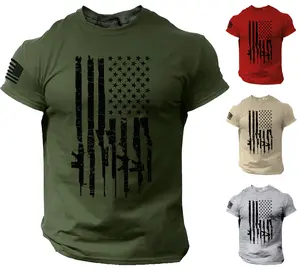 USA Flag T Shirt America Freedom Shirt Casual Crewneck