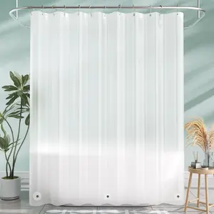 Shower Curtain Liner, 72x72 Plastic Frosted Shower Liner, Cute PEVA Shower Curtain Liners, Waterproof Vinyl Shower Curtain Liner with 3 Magnets, Lightweight Shower Curtains for Bathroom