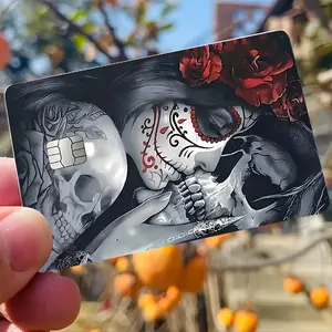 Love Skull Credit Card Stickers for Debit Cards and Bank Cards Decals for Teens Adults