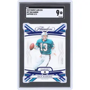 Dan Marino Miami Dolphins 2023 Panini Flawless Sapphire #87 #3/15 SGC Authenticated 9 Card - Fanatics Authentic Certified