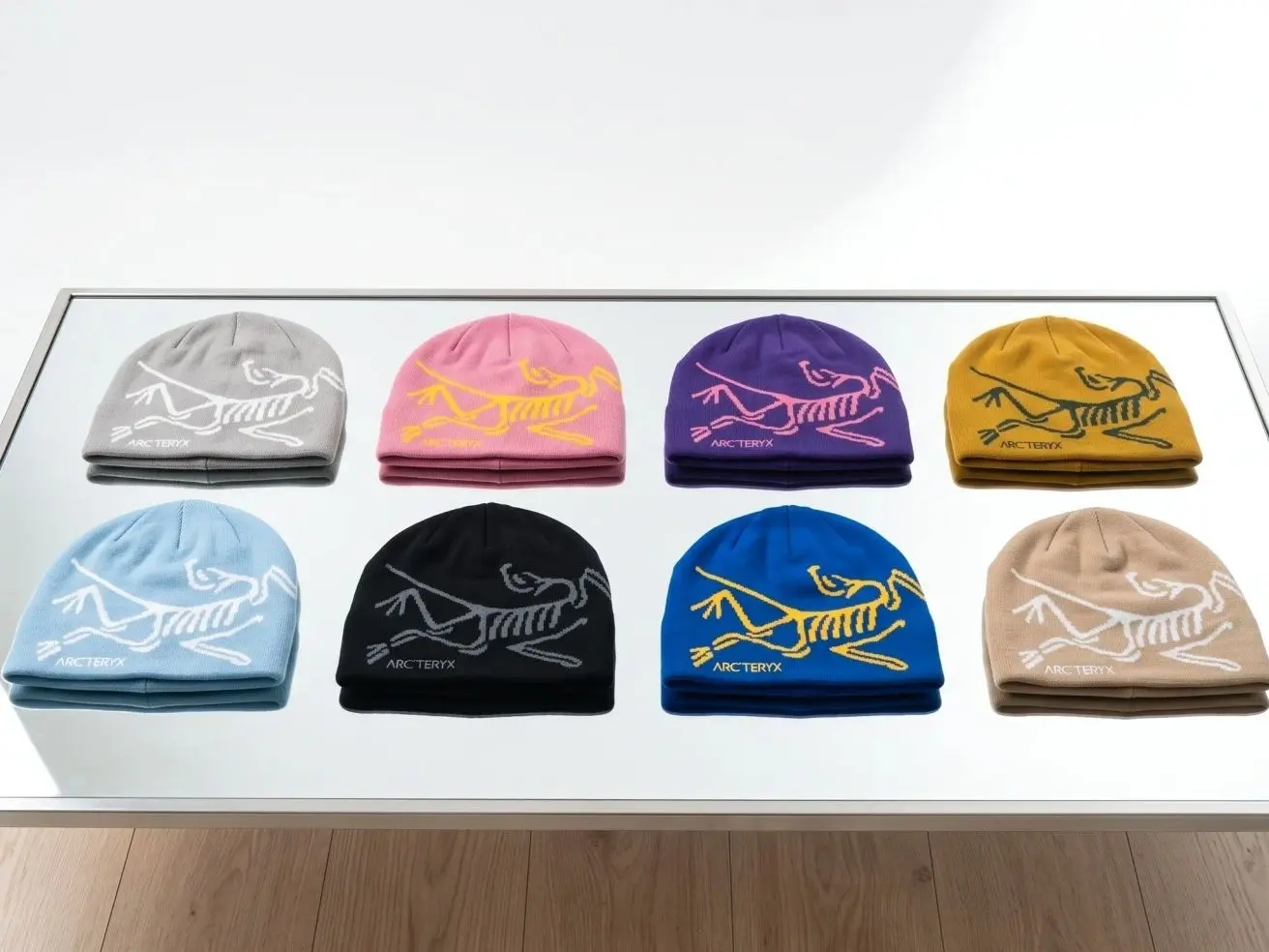 Arc'teryx Gorpcore Circular Wreath Layout Beanies - Premium Primitive Bird Skeleton Thermal Skullcap, Assorted Color Pack Headwear
