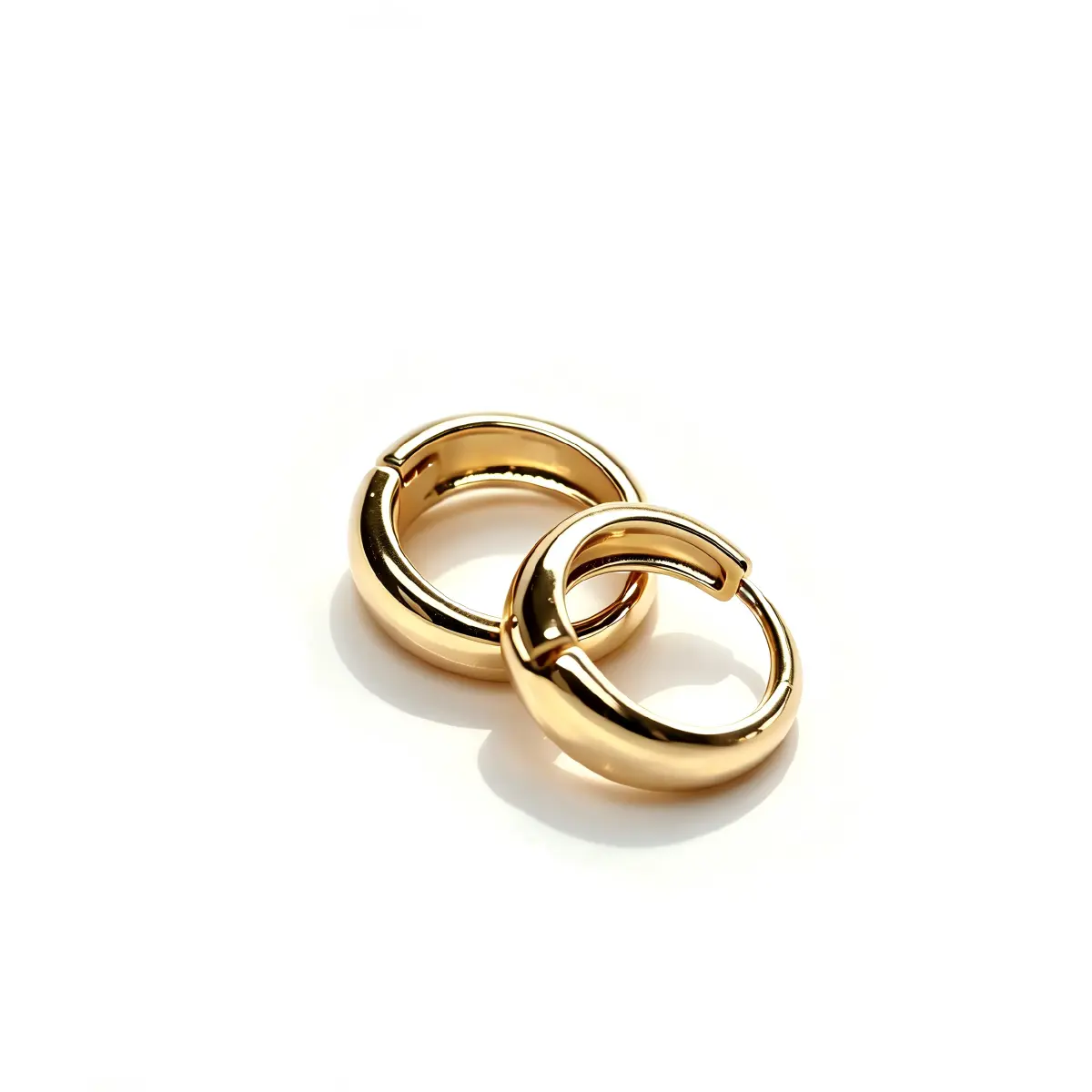 Women’s Fashion Everyday Gold Plated Small Hoop Earrings, Smooth Circle Huggie Hoops, Zinc Alloy Simple Office Fashion Ear Jewelry cross