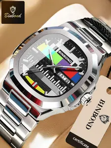 BINBOND 1984Brand New Men Quartz Waterproof Luminous Nostalgic Retro Watch Business Fashion Male Watch Commemorative Day Gift Clock  Men's Sportive Quartz Watch, Fashionable Waterproof Watch with Luminous & Calendar Function Multifunctional Watch,with Box
