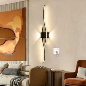 1 Pcs Minimalist LED Wall Light, 31.5-inch Black Linear Wall-Mounted Lamp, Home Decor Lighting, Hardwired, Horizontal or Vertical Installation, Featuring Small Spotlights, For Bedrooms, Living Rooms, Staircases, Home Decor Fixture