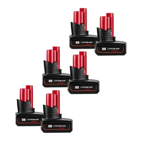 2/4/6 PCS 6.5Ah 12V Battery Compatible for Milwaukee ΛΛ12 Battery 48-11-2401 48-11-2412 48-11-2411 48-11-2420 48-11-2410 12Volt Cordless Tools for ΛΛ12 Lithium Battery