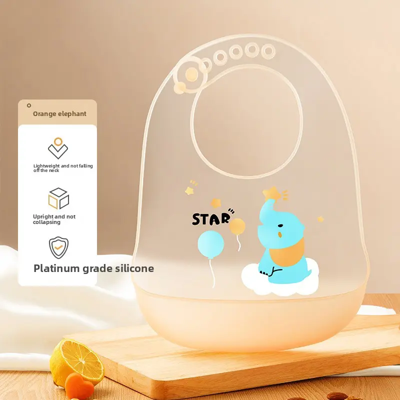 Easy Clean Silicone Bib!No More Mess During Baby Feeding ๐ถ Easy Clean Silicone Bib!No More Mess During Baby Feeding ๐ถ