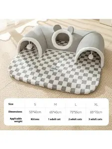 Hide-and-Seek Cat Tunnel Bed