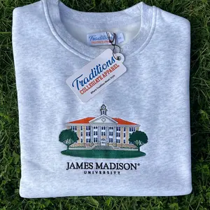 James Madison University Crewnecks (old 50/50 blend), Embroidered Sweatshirt