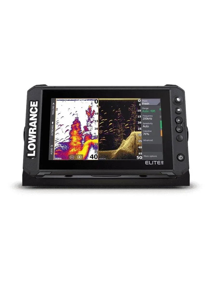 Lowrance Elite FS 9-in. Chartplotter & Fishfinder - Active Imaging 3-in-1 Transducer, C-Map Contour Plus, 10hz High Speed Update WAAS, MSAS, EGNOS, GLONASS, >1200 Nits Brightness, 0.5m Compass Safe Distance, IPX6/IPX7 Waterproof Rating, NMEA 2000, Black,,