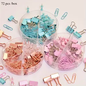 72pcs Organize Effortlessly: Versatile Long-Tail, I-Shaped & Dovetail Paper Clips Set for Office, School & Home, Multifunctional Stationery