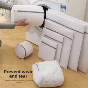 5pcs Laundry Bags for Washing Machine, Anti-Deformation Mesh Bag, Fine Net Coarse Net Large Hole Thick Dual-Layer Design, Laundry Products, Laundry Shoe Bag