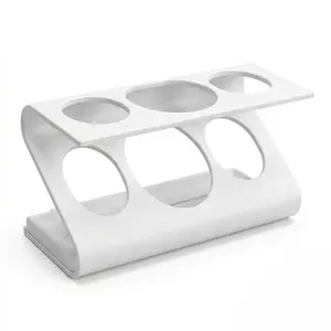 1PC, Electric Toothbrush Holder Stand for Bathroom Counter - 3 Slot Organizer , Toothbrush & Toothpaste Storage, White Minimalist Design, Bathroom Counter Organizer for Couples