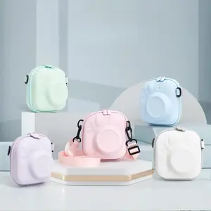 For Fujifilm Instax Mini 7+ 8/9/11/12/40 EVA Universal Hard Case Storage Bag Polaroid Camera Bag Shell with Shoulder Strap