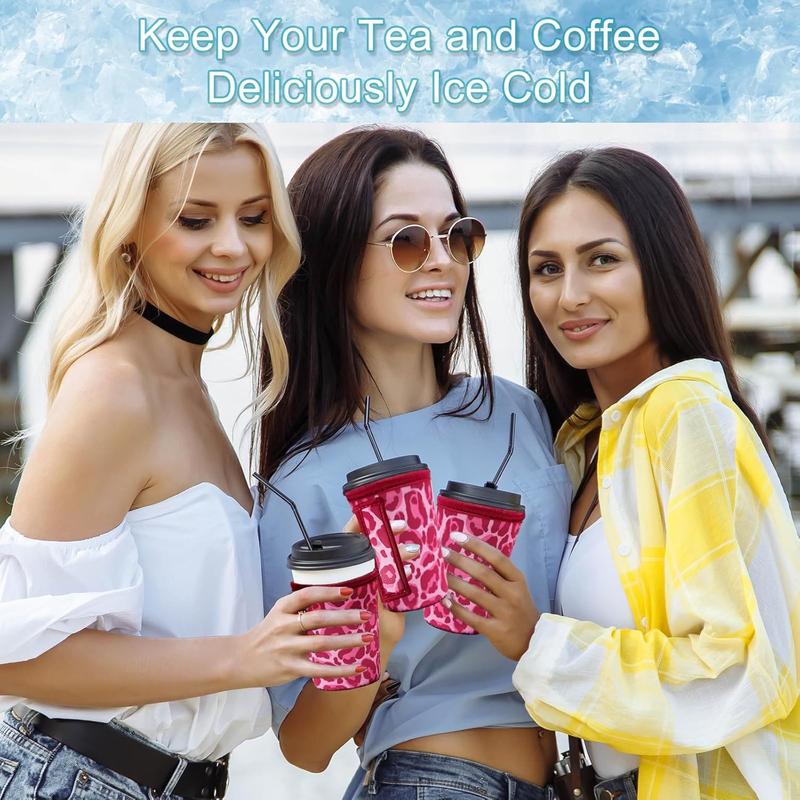 3 count  Iced Coffee Sleeves Java Sok Coffee Sleeves for 16-32 ounces of hot or cold coffee or iced beverages Compatible with  Dunkin Coffee cup and More ( Spot)