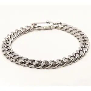 Verve Men's Stainless Steel Curb Link Bracelet